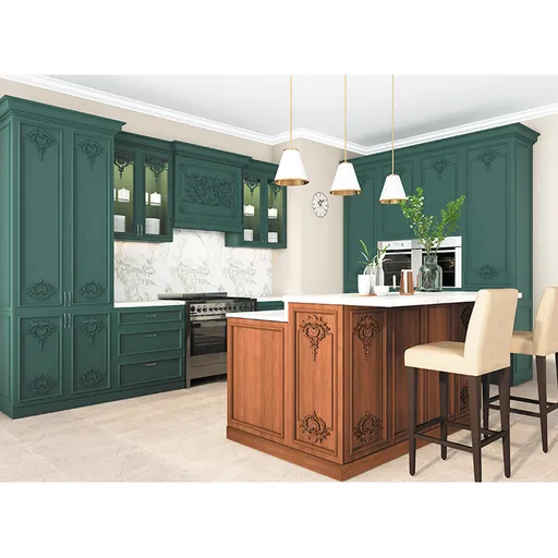 Elegant acanthus ornament from solid wood - 1